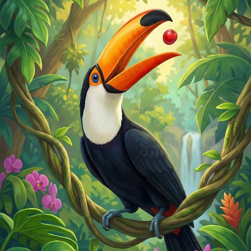 toucan-with-berry-on-a-vibrant-vine