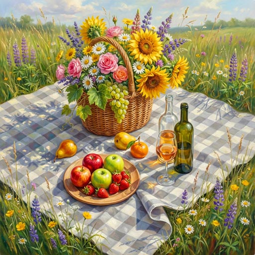 vibrant-floral-wicker-basket-outdoors
